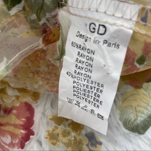 Golden Days Paris Sheer Floral Blouse ! - Picture 4 of 10